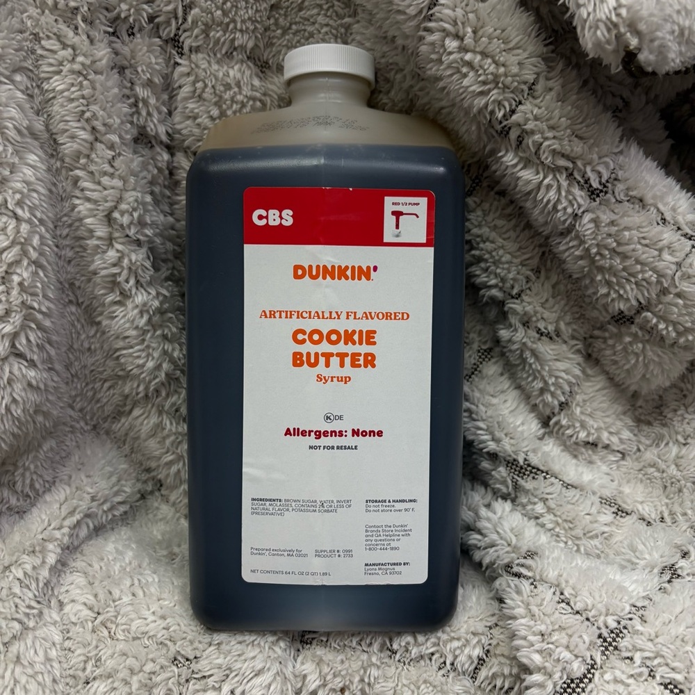 Dunkin' Cookie Butter Syrup 64oz